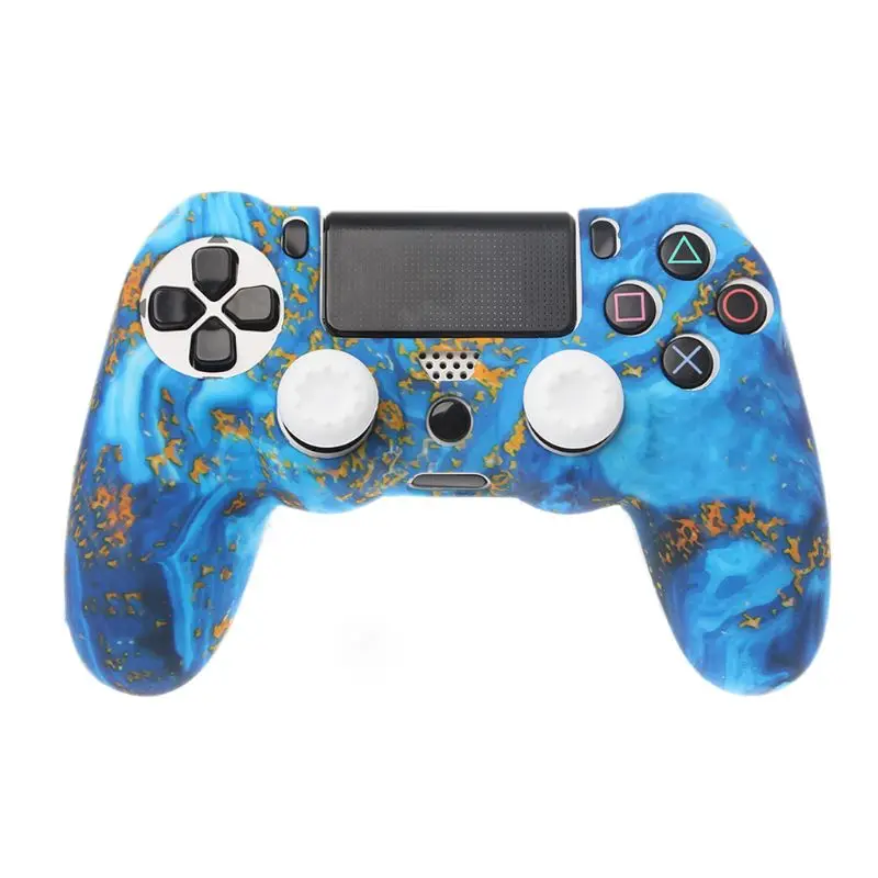 2 6 цветов Противоскользящий силиконовый защитный чехол для playstation 4 PS4 DS4 Pro тонкий контроллер рукоятка пальца крышки - Цвет: 2