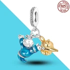 Подвески Aladdin в виде лампы, серебро 925 пробы, подходит для оригинального браслета Pandora, ювелирные изделия сделай сам, подарок для друга