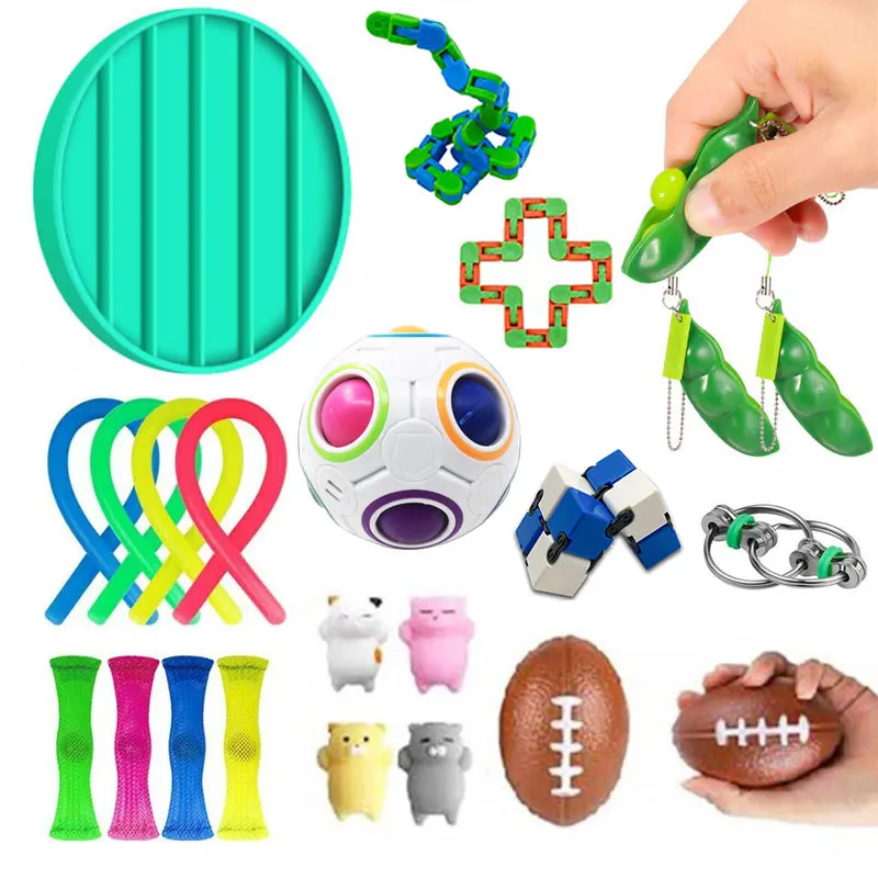 

Fidget Toys Anti Stress Set StringsRelief Pack Gift for Adults Children Figet Sensory Squishy Relief Antistress