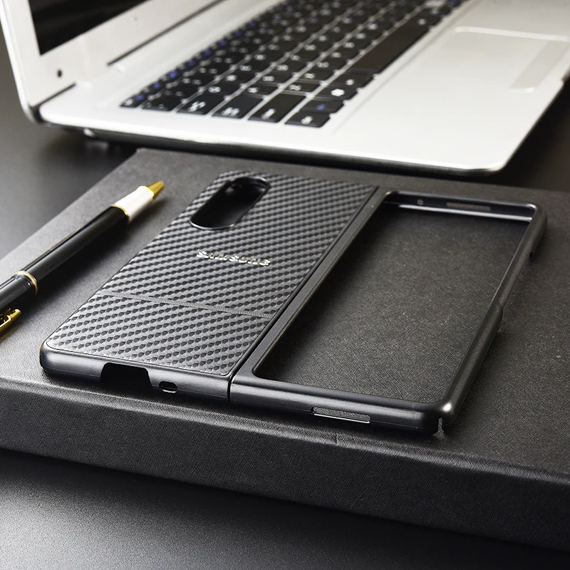 Оригинальный чехол из углеродного волокна для Samsung Galaxy Z Fold 3 с полной защитой 1 2 Flip