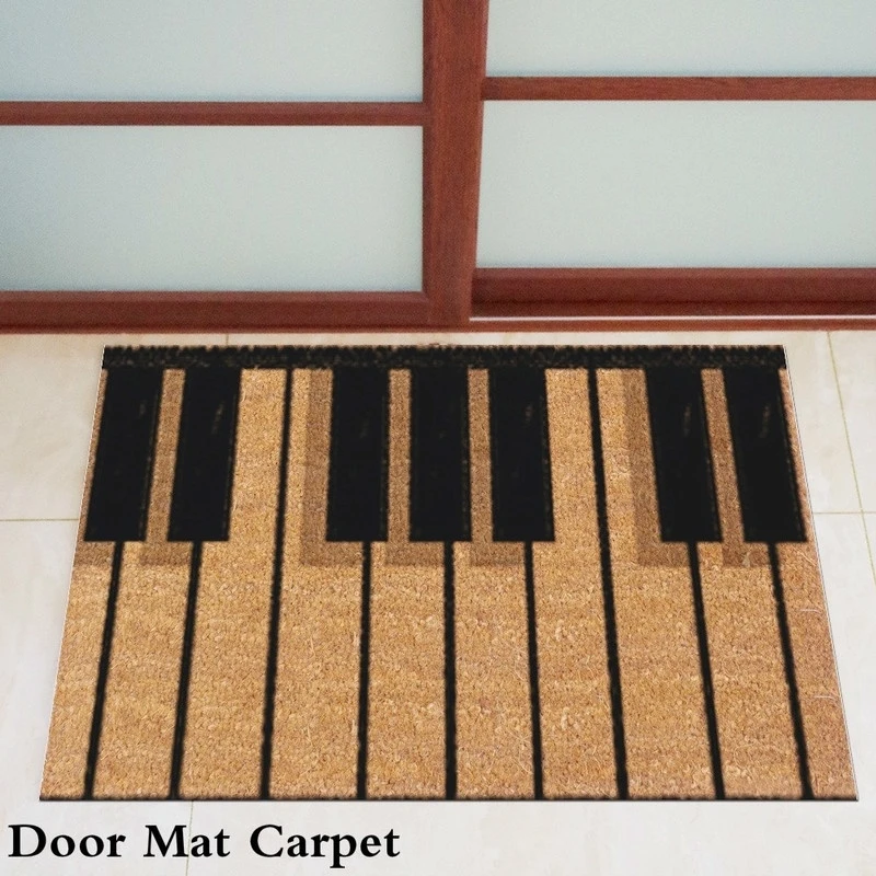 

Резиновый дверной коврик с пианино-клавишами, противоскользящий ковер для ванной, кухни