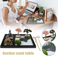 new fine workmanship zen sand garden kit creative micro landscape ornament decompression gadgets for home living room office