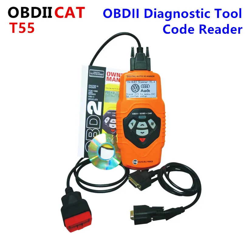 

OBDIICAT New QUICKLYNKS Professional T55 Multilingual OBDII Scanner T55 Code Reader Auto Diagnostic Tool