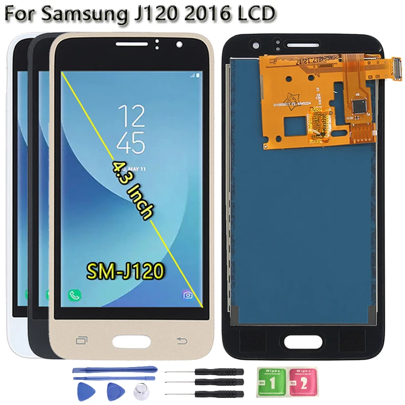 ЖК-дисплей AAA для Samsung Galaxy J1 2016 J120 J120F J120G с сенсорным экраном в сборе j120 Ремонт