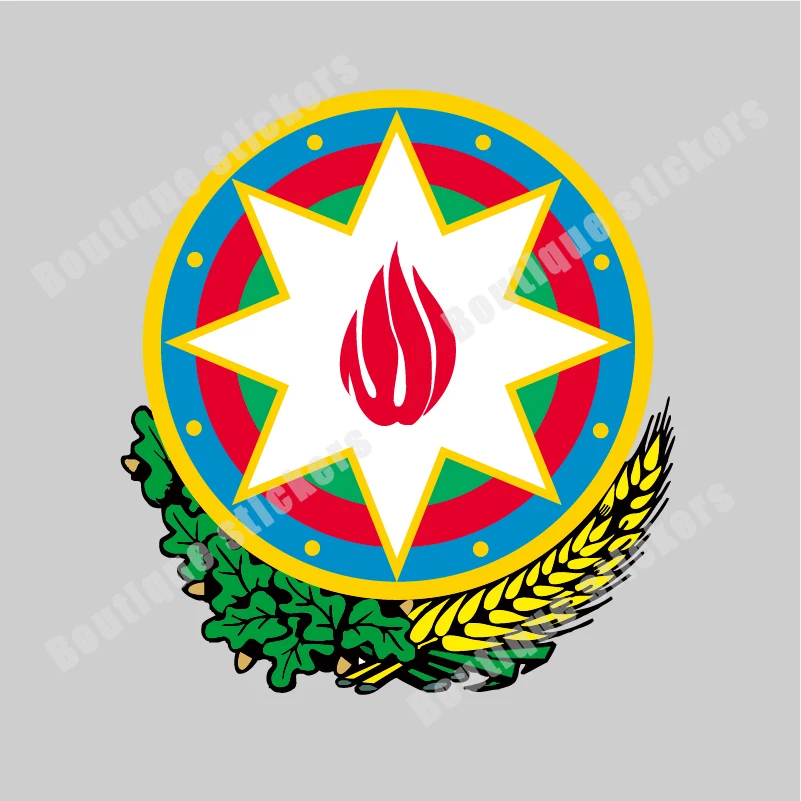 

Флаг Азербайджану, национальная эмблема Азербайджану, наклейка, водостойкая солнцезащитная наклейка для автомобиля, украшение на бампер, виниловая наклейка высокого качества