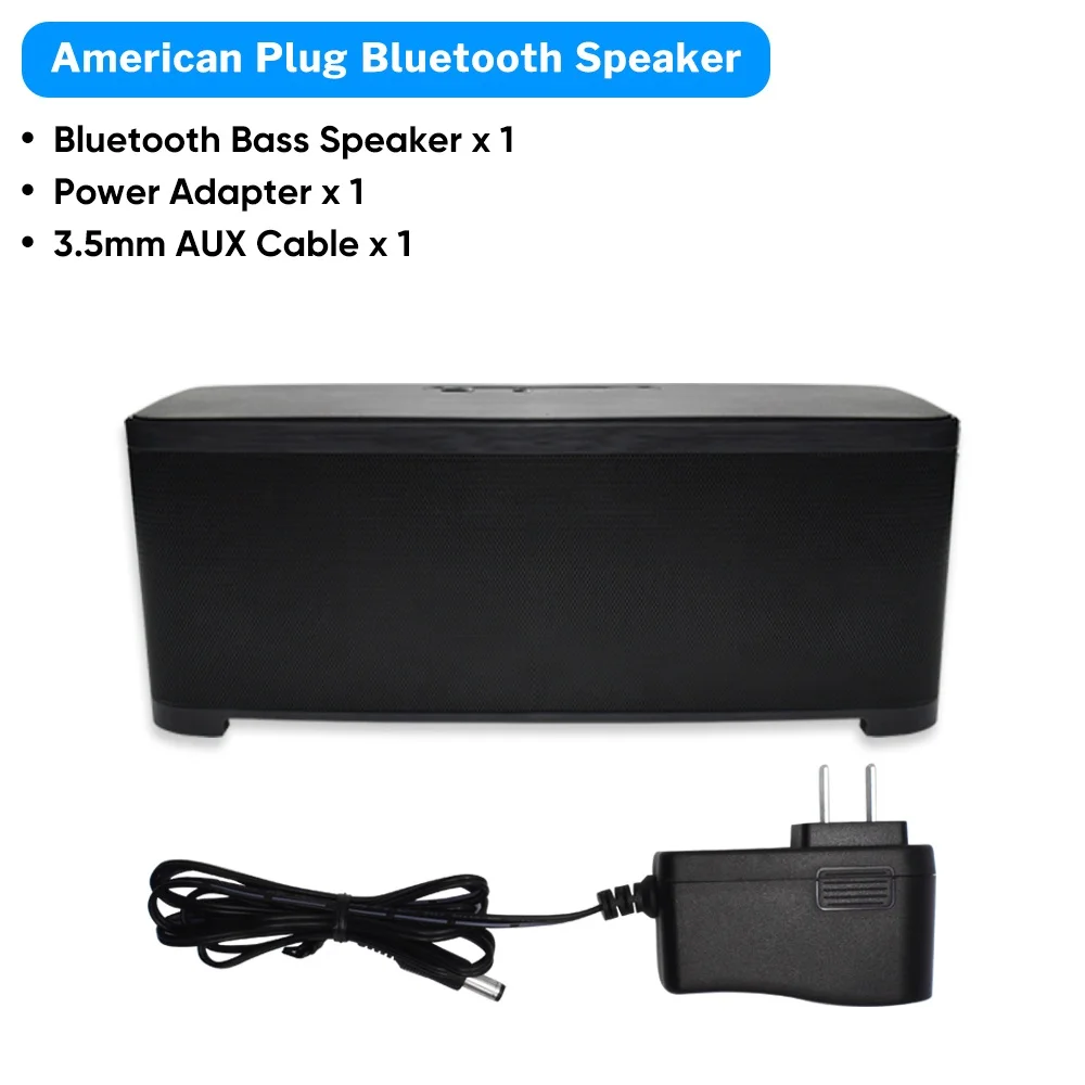 American plug Бас мощный Bluetooth динамик домашняя беспроводная стерео звуковая система 2,1 канал колонка с сабвуфером для компьютера ноутбука ПК - Цвет: American plug