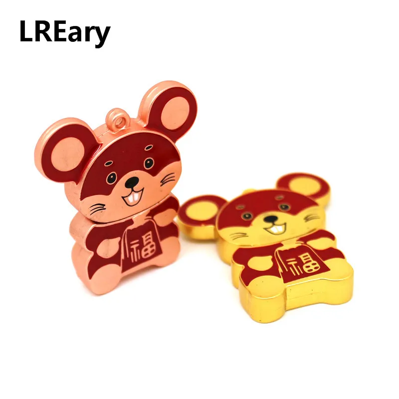 

Металлическая мультяшная мышь, usb флеш-накопитель 4 ГБ, 8 ГБ, 16 ГБ, 32 ГБ, 64 ГБ, флеш-накопитель 128 Мб, карта памяти, флешка, диск, подарок на год крысы