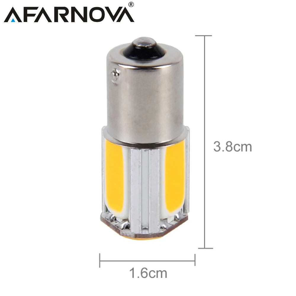 P21W Ba15S 1156 LED 4 COB Car Turn Signal Lights DRL Bay15D 1157 Tail Brake Reversing Bulb High Bright DC 12V White Yellow Lamps |
