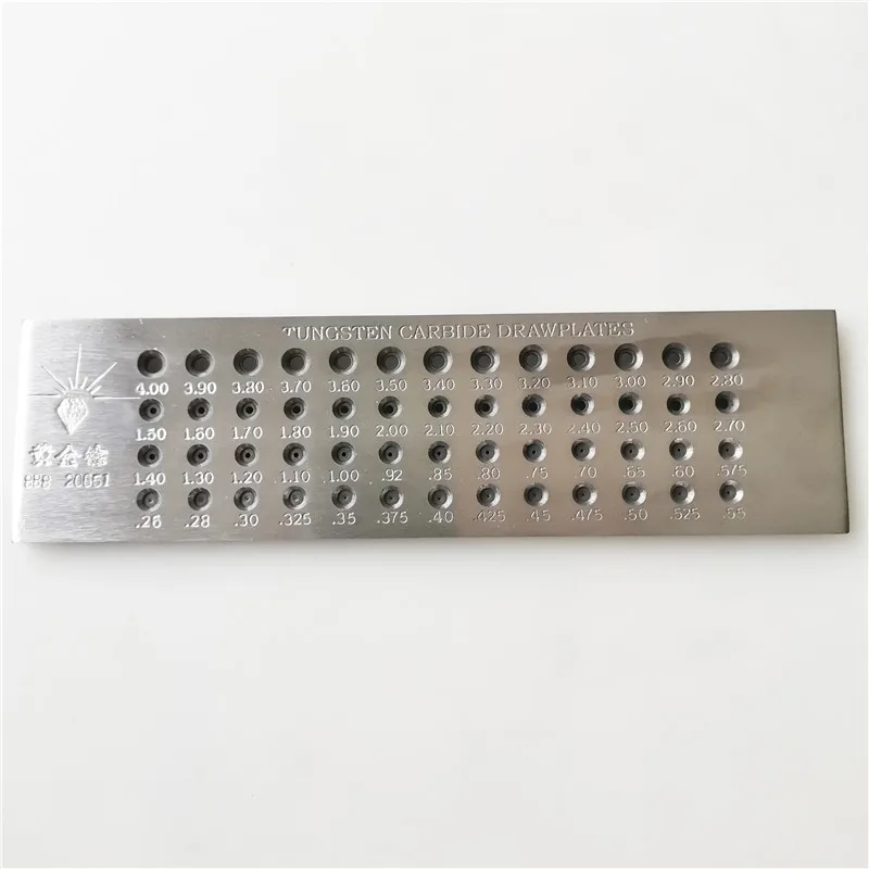 52 отверстия 0,26-4 мм Вольфрамовая доска для рисования, круглая доска для рисования, золото, Dnd, серебряная проволока для рисования, инструмент для ювелирных изделий