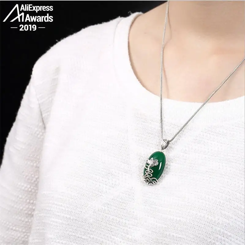 Женский винтажный кулон с изумрудами изысканная Подвеска из натурального