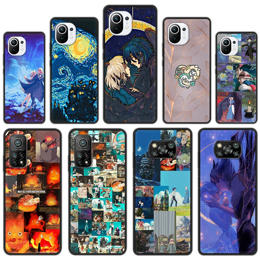 

Ghibli Howl's Moving Castle Phone Case For Xiaomi Poco X3 NFC M3 F3 12 M4 X4 Pro Mi 11 Ultra Note 10 Lite 11T 10T 5G 9T Cover