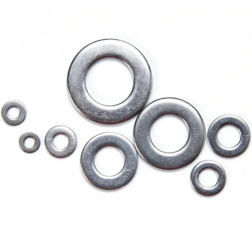 

1010pcs Washer Set M2 M3 M4 M5 M6 M8 M10 M12 Stainless Steel Washer Flat Washers Ring Plain Washer Gaskets Assortment Kit GB97