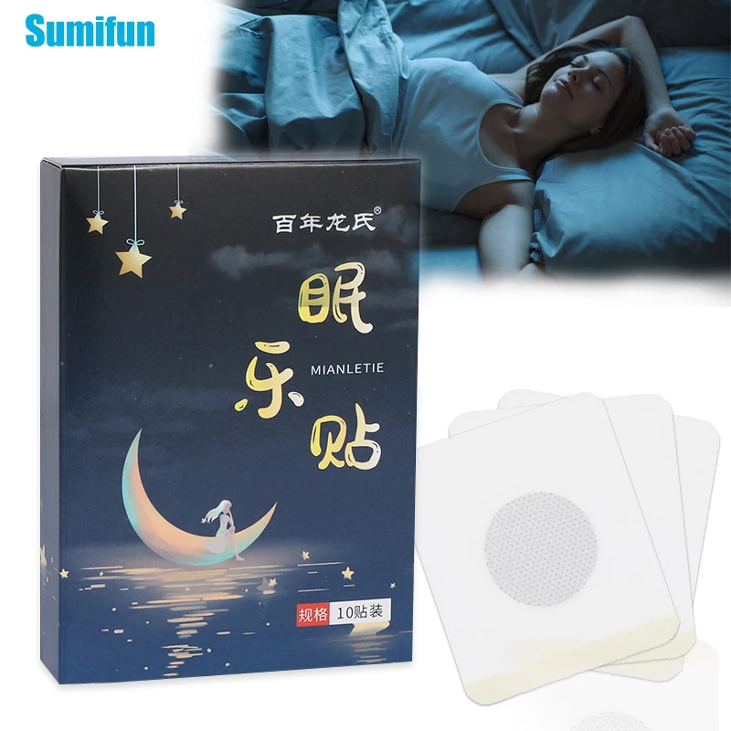 

10Pcs/box Wormwood Sleeping Patch Improve Insomnia Neurasthenia Soothing Sleep Aid plaster Children Adult Health Care Products