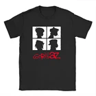 Футболка мужская с забавной музыкальной группой Gorillaz Graphic, хлопковая Повседневная рубашка с коротким рукавом, в стиле хип-хоп, одежда для улицы, на лето