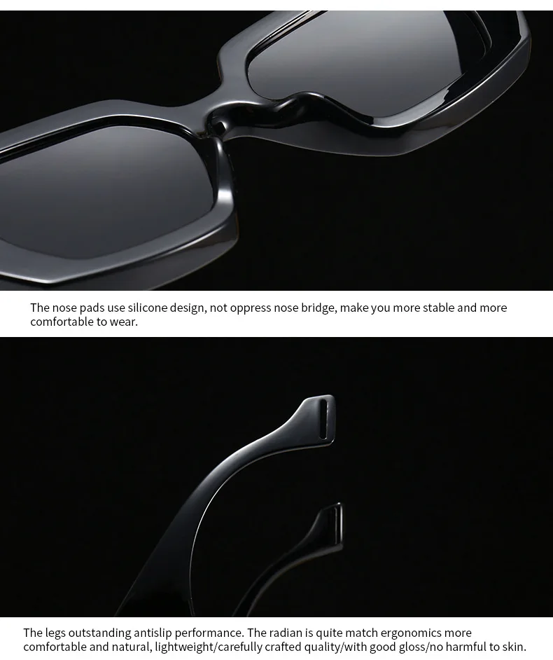 

Sunglasses Women Trendy Vintage Brand Designer Hip Hop Square Gradient Lens Sun Glasses Female UV400