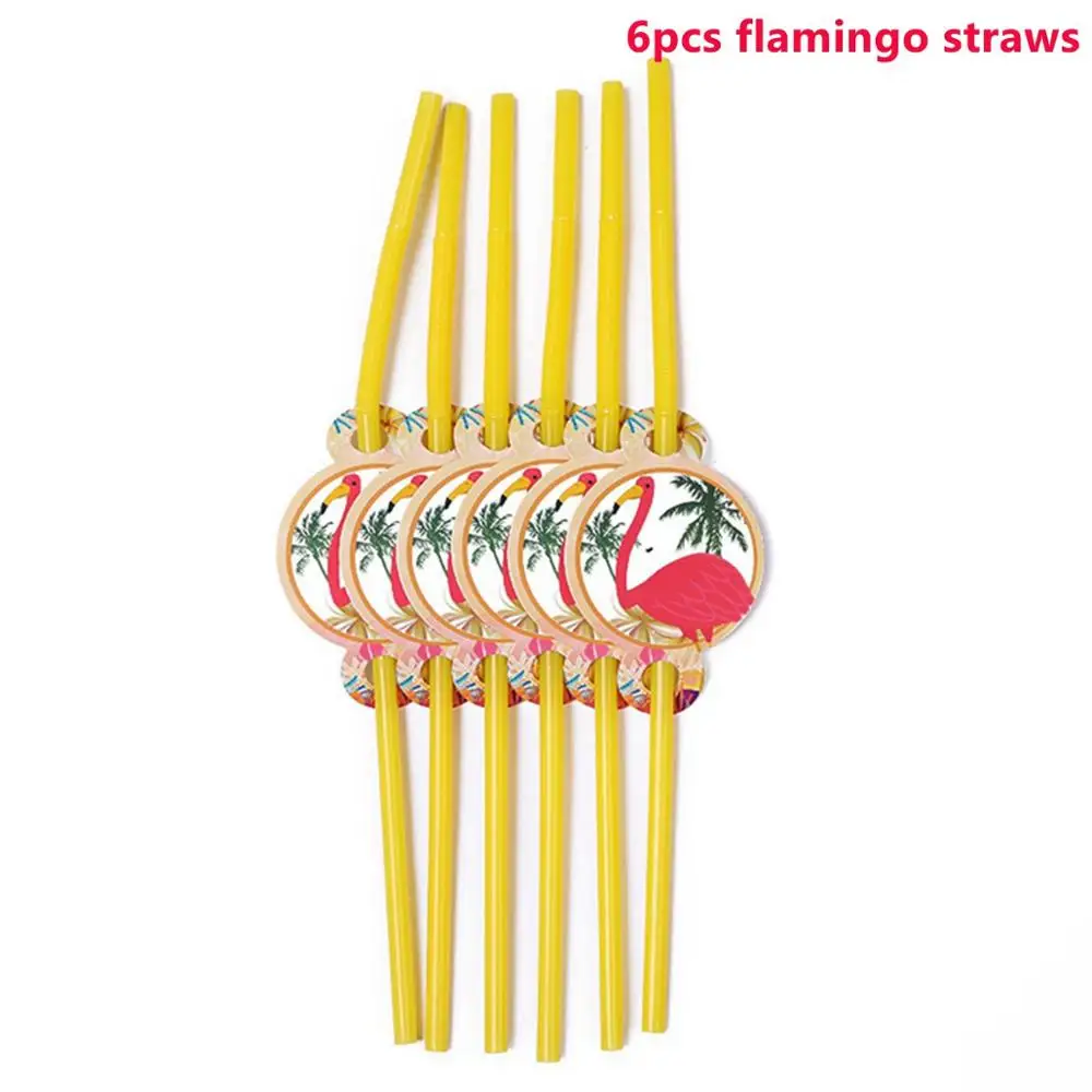 Flamingo Straws Taoup 68*48 см Розовый фламинго Photo Booth рамки День рождения Декор поставки летняя Гавайская участник Luau тропический Фотокабины реквизит - Цвет: Flamingo Straws
