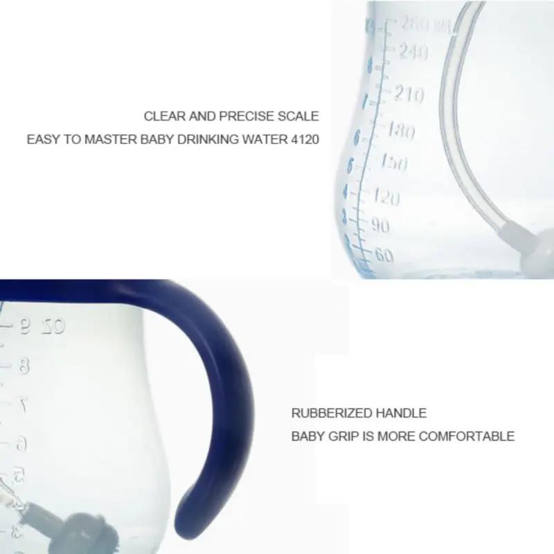 

Kids Water Bottle Cup Portable Feeding Bottles With Straw Leak Proof Durable Cup With Handle