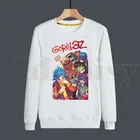 Худи с музыкальной группой Gorillaz в стиле панк-рок, свитшот с принтом, трендовая мужская одежда в стиле хип-хоп, мужские толстовки с круглым вырезом