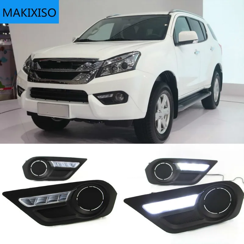 

2pcs for Isuzu MU-X MUX 2015 2016 LED DRL Daytime Running Light Daylight car-styling driving fog lamp free shipping