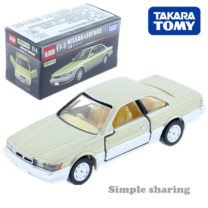 Takara Tomy Tomica Premium No.4 Nissan Leopard Car Toy 1/63 литье под давлением Миниатюрная модель комплект