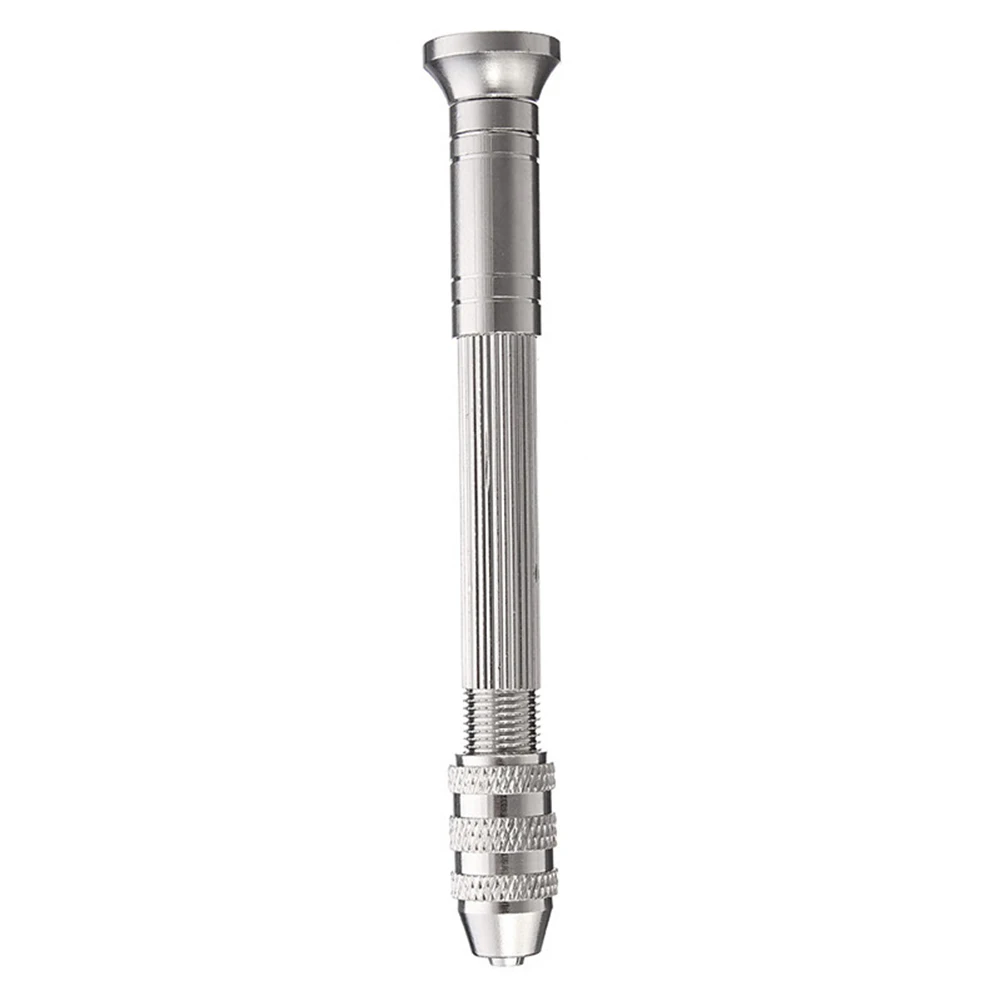 

DIY Woodworking Drilling Rotary Tools Manual Aluminum Alloy Micro Hand Drill Non-slip Handle with 10pcs Drill Bits