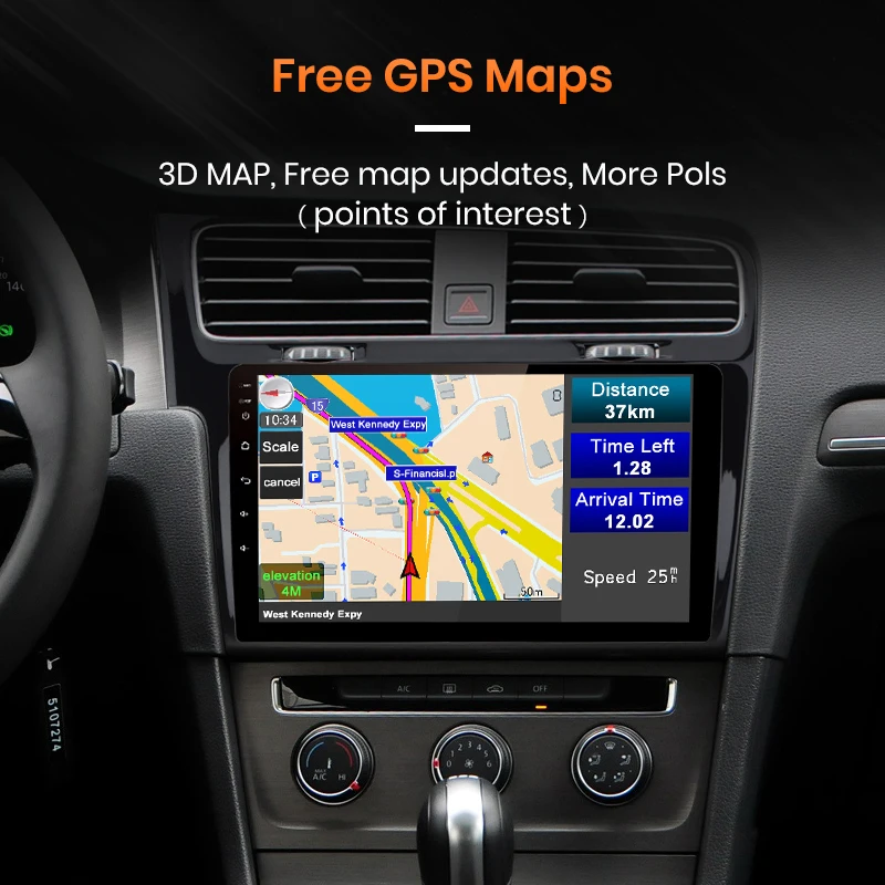 Автомагнитола AWESAFE PX9 для VW мультимедийный видеоплеер на Android 2013 2 ГБ + 32 с GPS Golf 7 2014