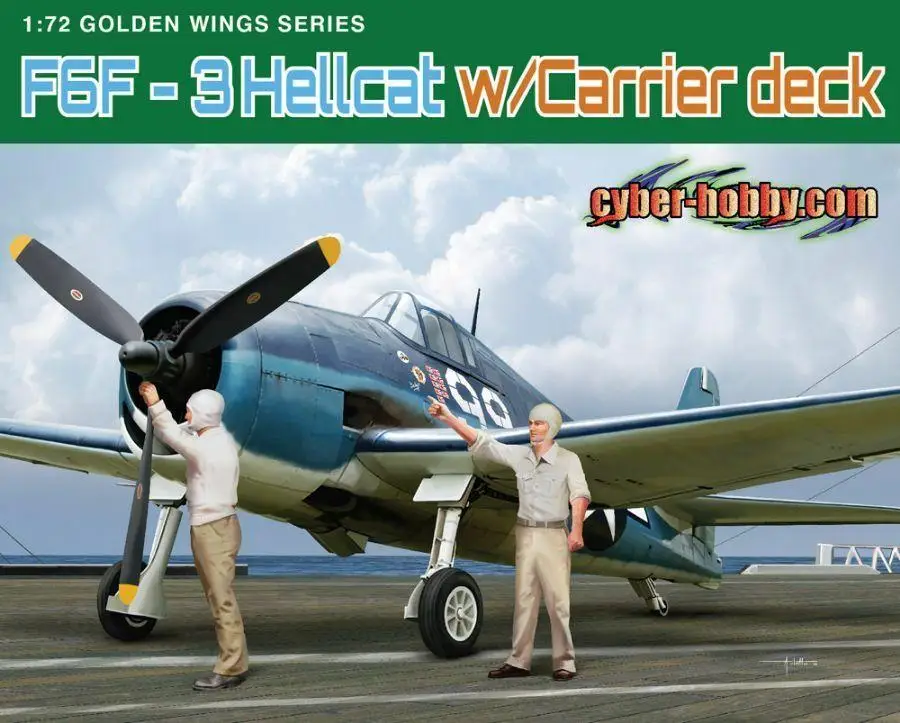 DRAGON 1/72 Scale 5117 F6F-3 Hellcat w/Flight Deck Model Kit | Игрушки и хобби