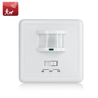 high quality 220v wall mounted pir infrared motion sensor led light switch max 600w load9m max distance