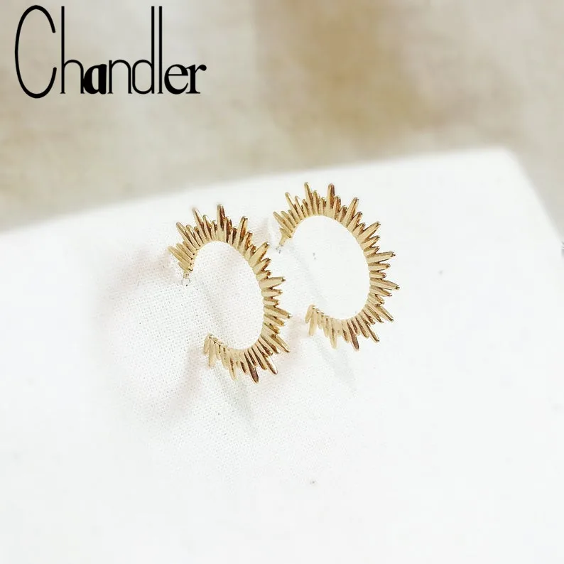 Женские и мужские серьги-гвоздики Chandler маленькие крошечные золотого серебряного