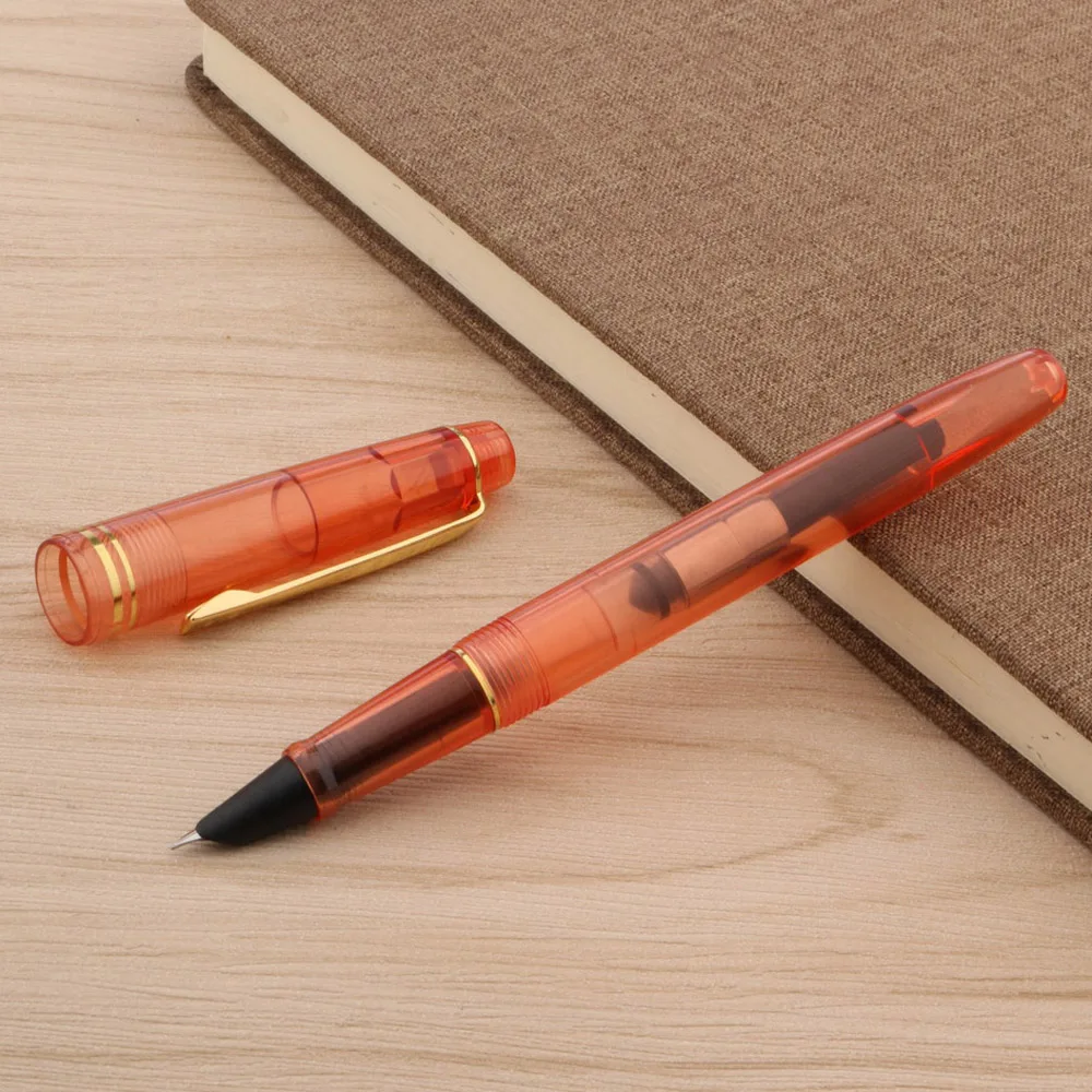 1 Pc Classic Rotation Design Stationary School Writing Golden Plastic Fine Hooded NIB Fountain Pen | Канцтовары для офиса и