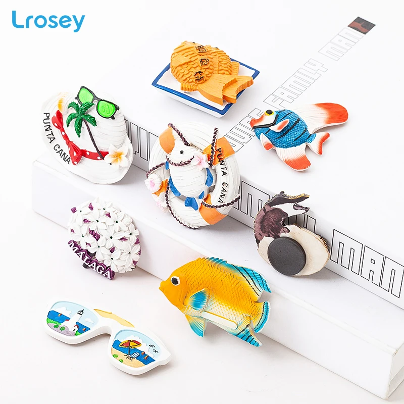 3D fridge magnet souvenir Ocean series cartoon animal refrigerator Magnetic sticker home decor kitchen decoration accessories | Дом и сад