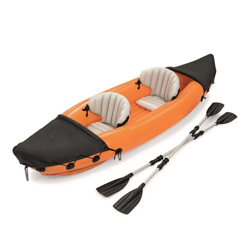 

Cheap Price Inflatable Portable Kayak Boat Dugout Canoe 3.21 m Long With Paddles Water Amusement Equipment