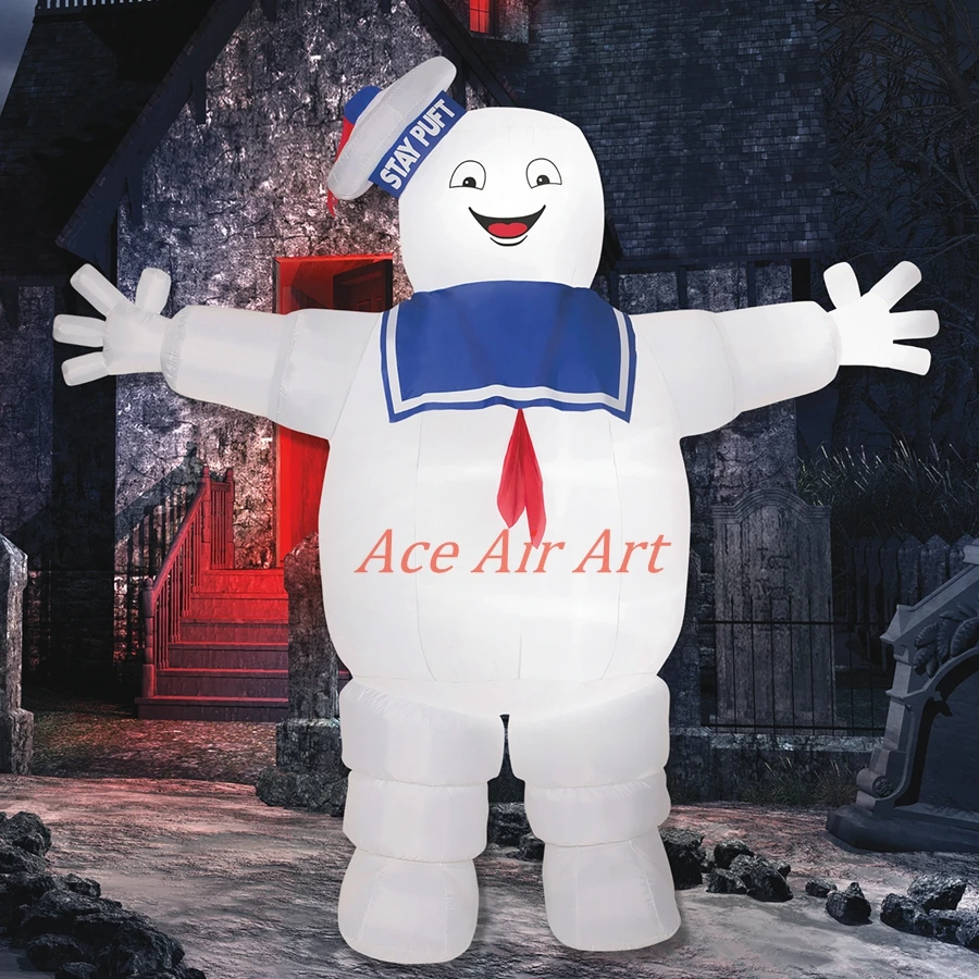 Гигантская рекламная акция надувной снеговик человек Зефир бэймакс для