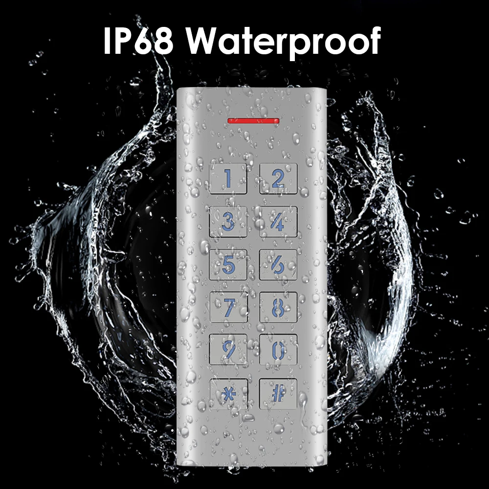 K6 125 кГц RFID IP68 Водонепроницаемая автономная клавиатура контроля доступа 2000