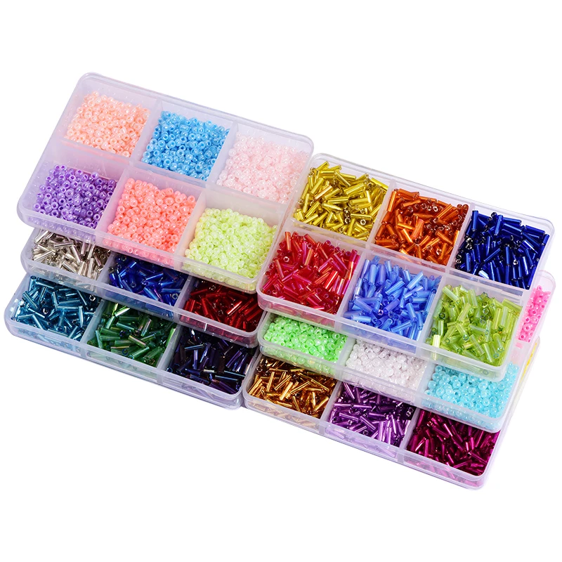 6400 шт./2 коробки стеклянные бусины разделители из чешского семени с кремом стразы