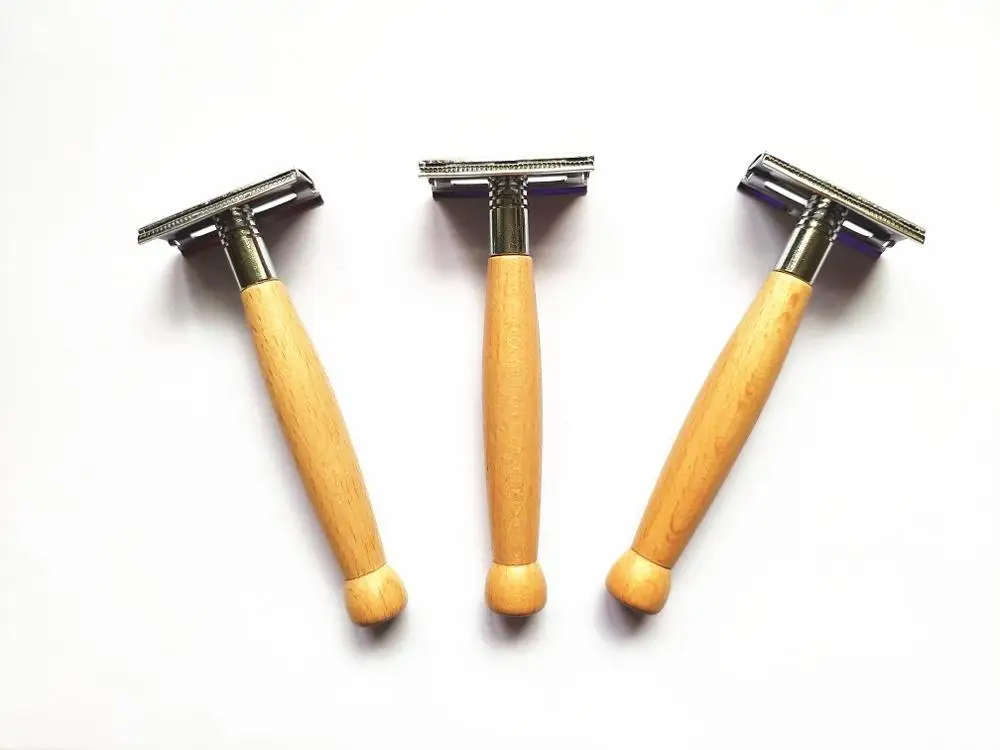 Старинный нож для бритья 1 шт. с прямыми краями из нержавеющей стали деревянная