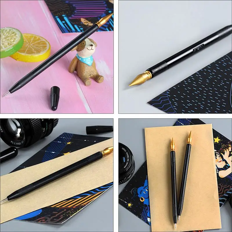 

6pcs Scratch Painting Pens Sketch Art Drawing Scraping Pens Stylish Pens