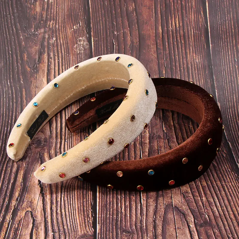 Женская Толстая бархатная повязка на голову Flatfoosie корейский Зимний широкий