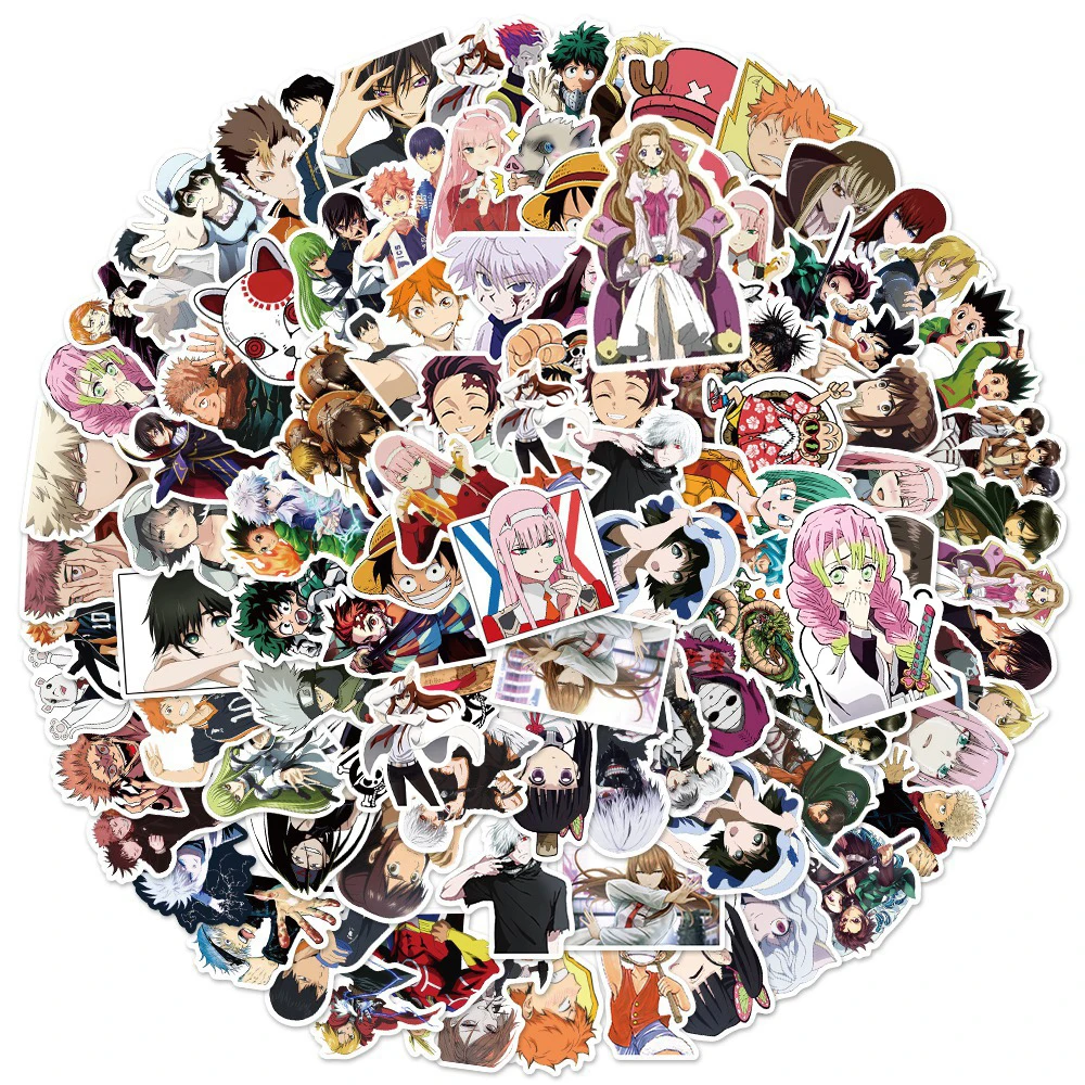 

10/30/50PCS Anime Collection/Volleyball Boy/Spell Return/Demon Slayer/Notebook Skateboard Graffiti Cartoon Sticker Wholesale