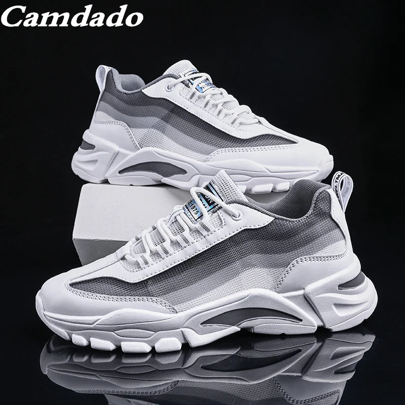 

Кроссовки мужские сетчатые, дышащие, на платформе, для улицы, 2021