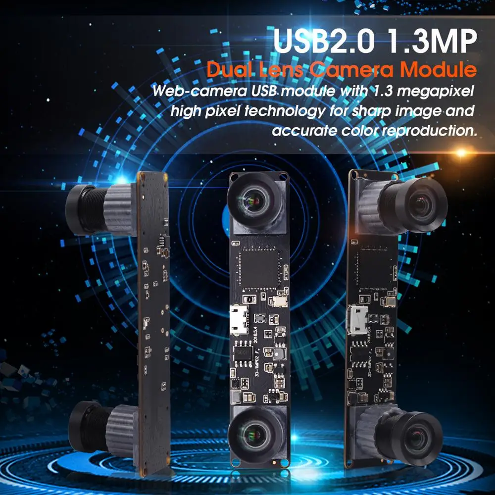 Синхронизированная веб-камера 960P HD OV9750 с высокой частотой кадров MJPEG 60fps UVC OTG