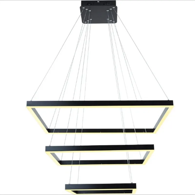 Светодиодная Минималистичная прямоугольная модная люстра в стиле постмодерн