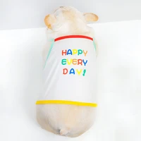 2021 new dog cat vest summer clothes t shirts puppy french bulldog pet clothing chien costumes doggie supplies apparel outfit