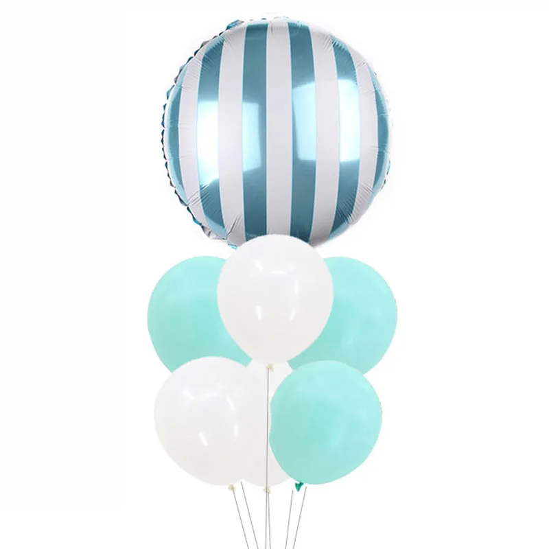 Розовый синий воздушный шар букет макарон в полоску конфеты надувные воздушные
