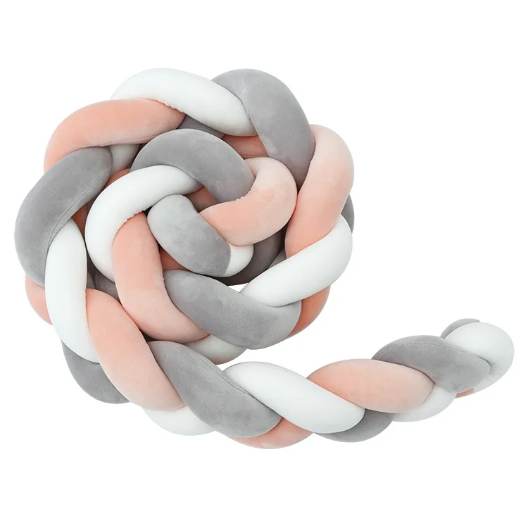 

3M Length Nordic Baby Room Knot Braid Pillow Baby Bedroom Decor Baby Cot Bumper Room Decor Baby Bed Bumper