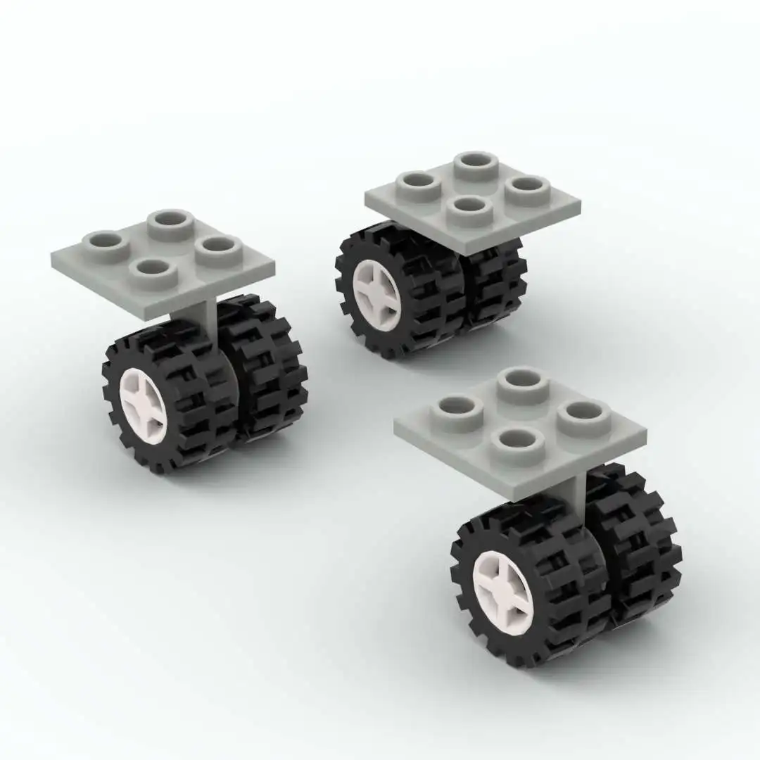 

10 set Building Blocks moc Toys 2x2 aircraft front twin shafts wiht wheels Assembles Particles Educational Creative Children Toy