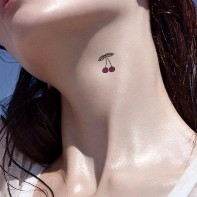

Colorful Pattern Waterproof Temporary Tattoo Sticker Black Skull Fish Fake Tattoos Flash Tatoo Hand Neck Body Art for Women Men