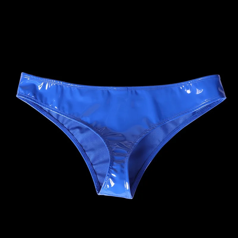 Нижнее белье XXL большого размера сексуальные латексные трусы с низкой посадкой