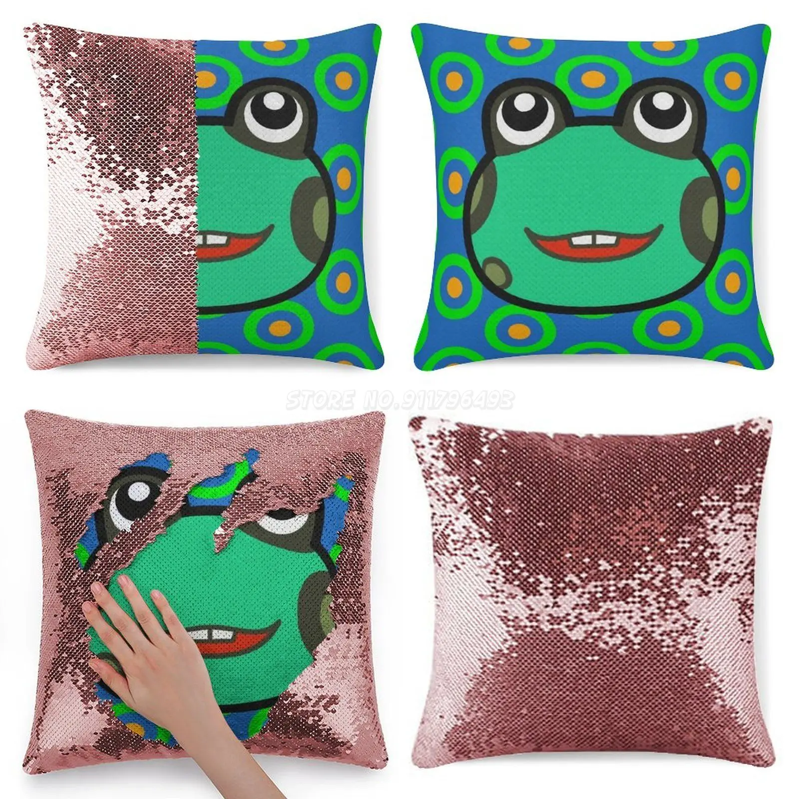 Наволочка с блестками FROBERT модная наволочка подарок для нее лягушка новый лист Acnl