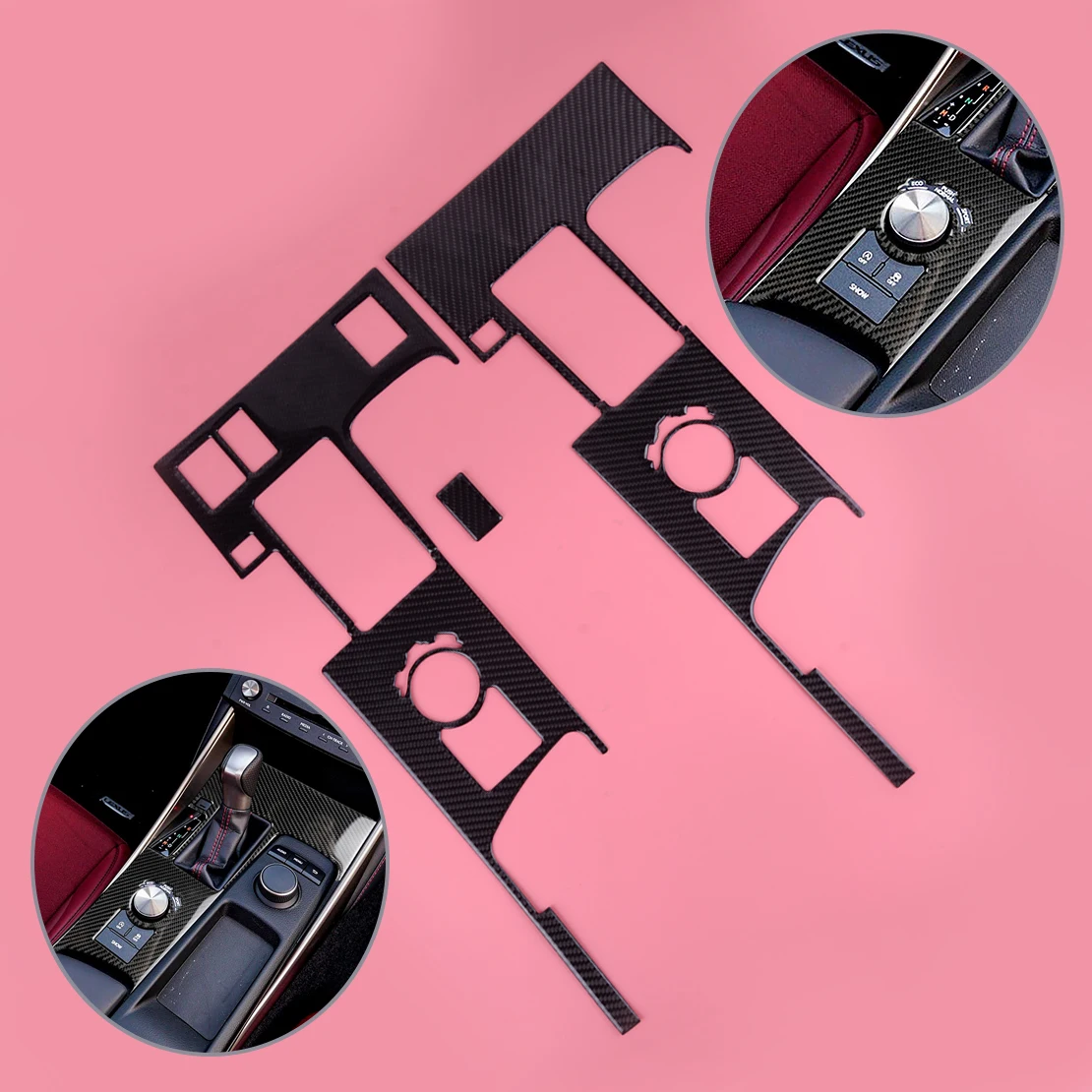 CITALL пластик углеродное волокно текстура коробка переключения передач Панель